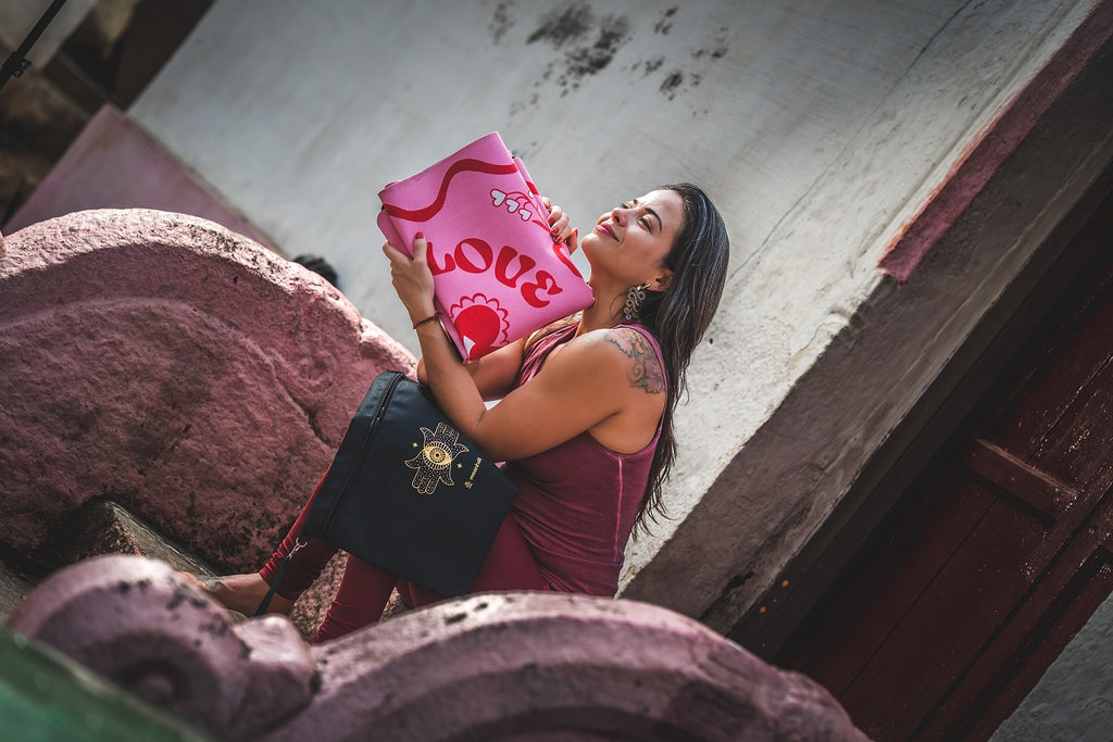 antypoślizgowa mata do ćwiczeń podróżna