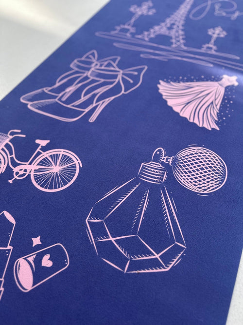 niebieska mata do ćwiczeń jogi pilatesu fitnessu